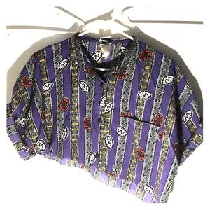 80s Revamped Button-up Crop